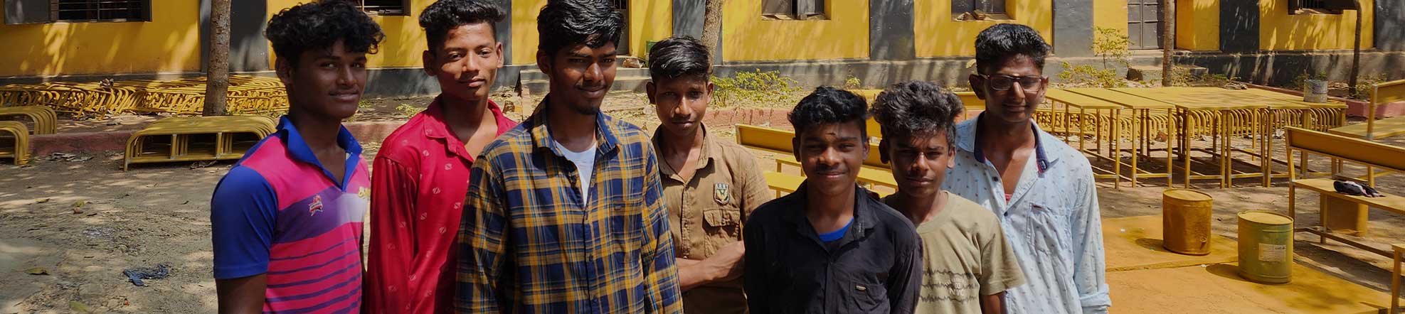 Young men in India